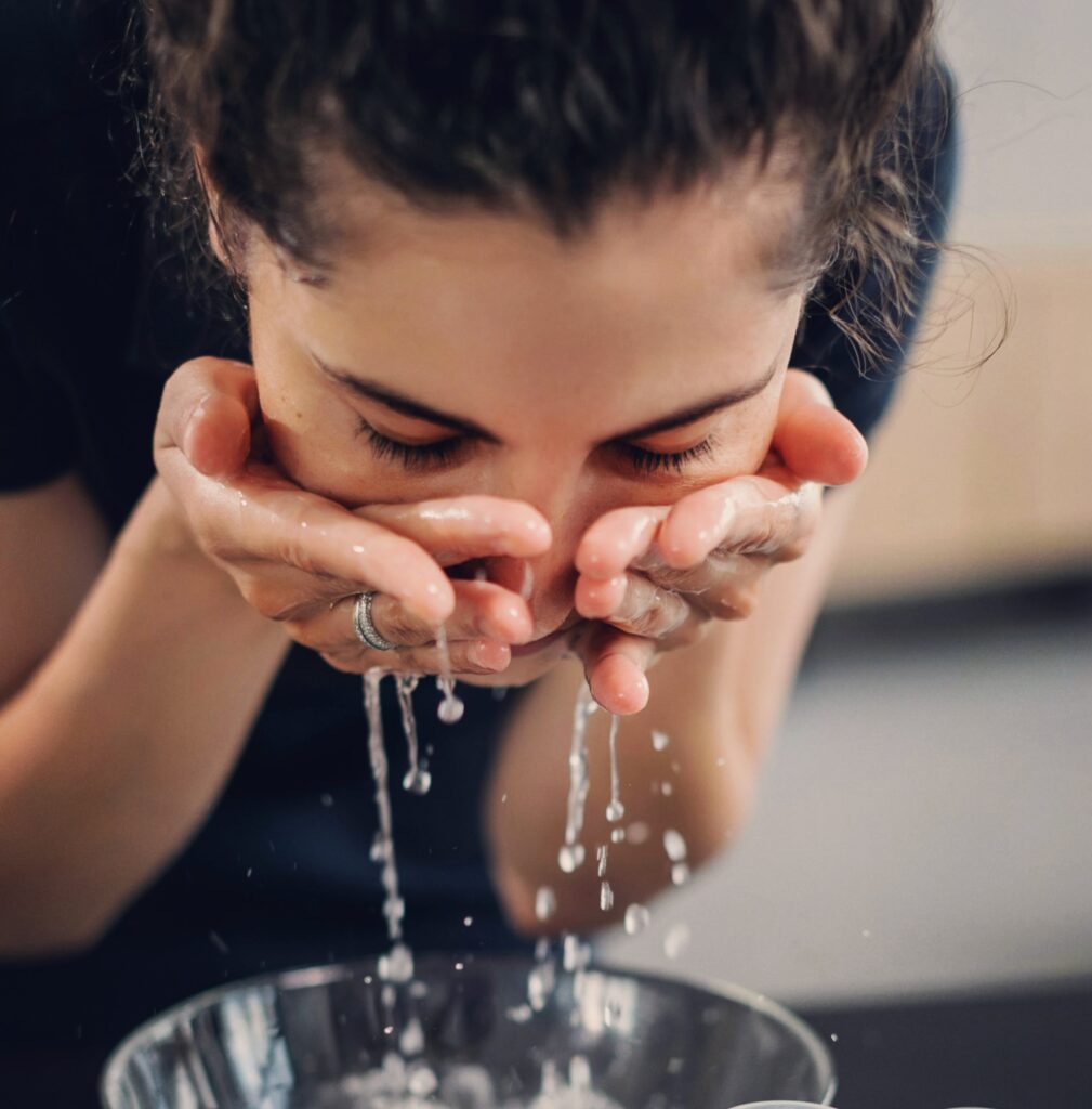 rice water on skin