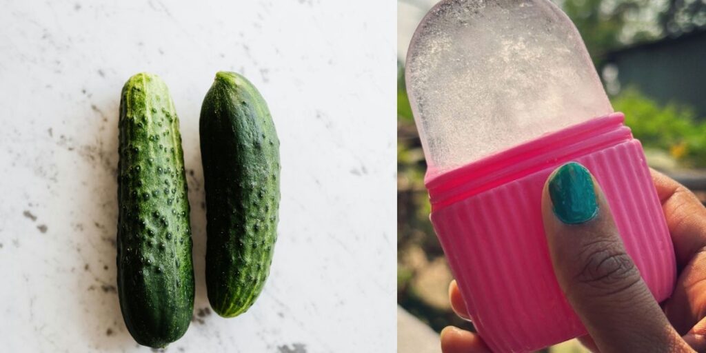 cucumber ice cubes