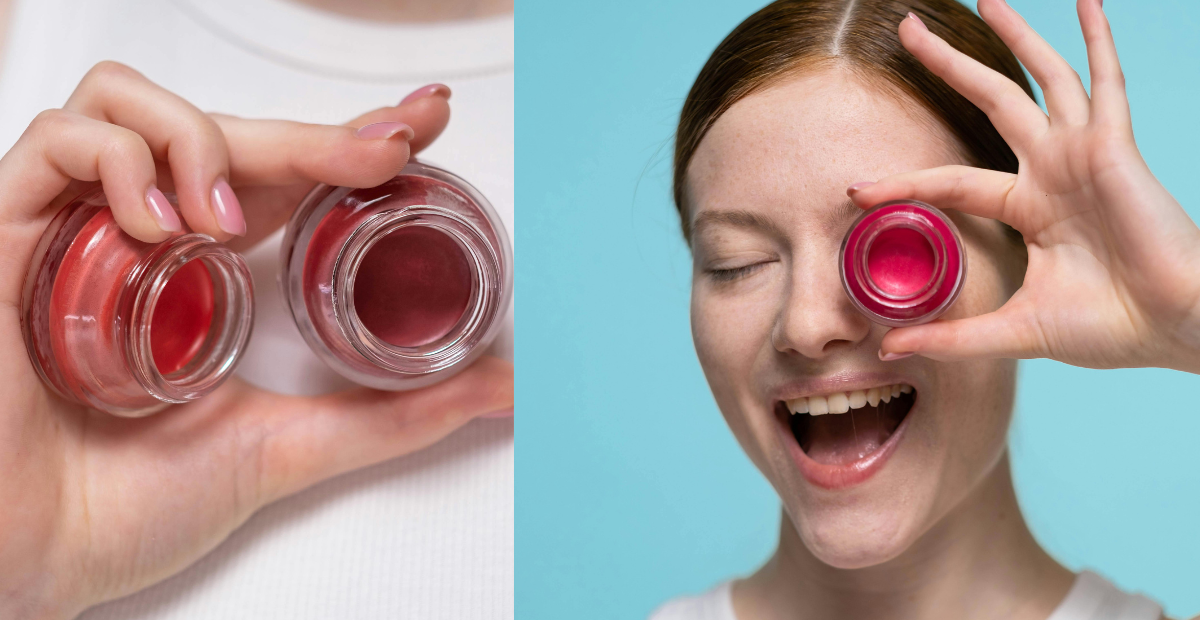 Women holding Natural DIY Homemade Beetroot Lip Balm