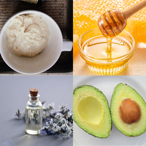Avocado, Honey, Lavender oil and Oatmeal