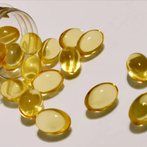 Vitamin e capsule + Orange peel powder