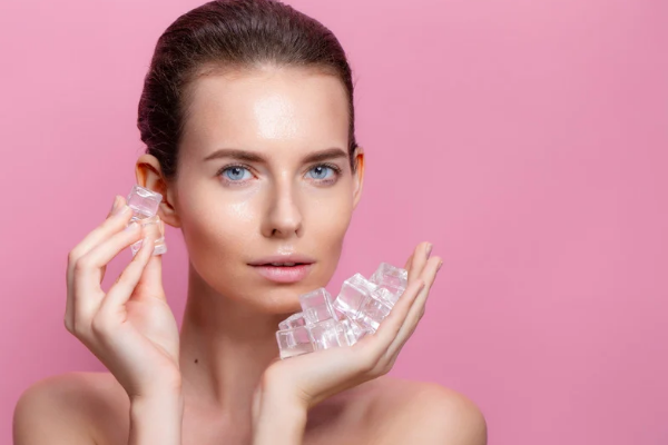 Women using ICE on Skin